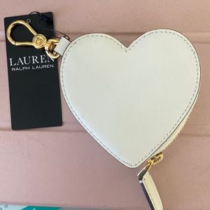 Ralph Lauren Leather Heart Coin Purse/Keychain